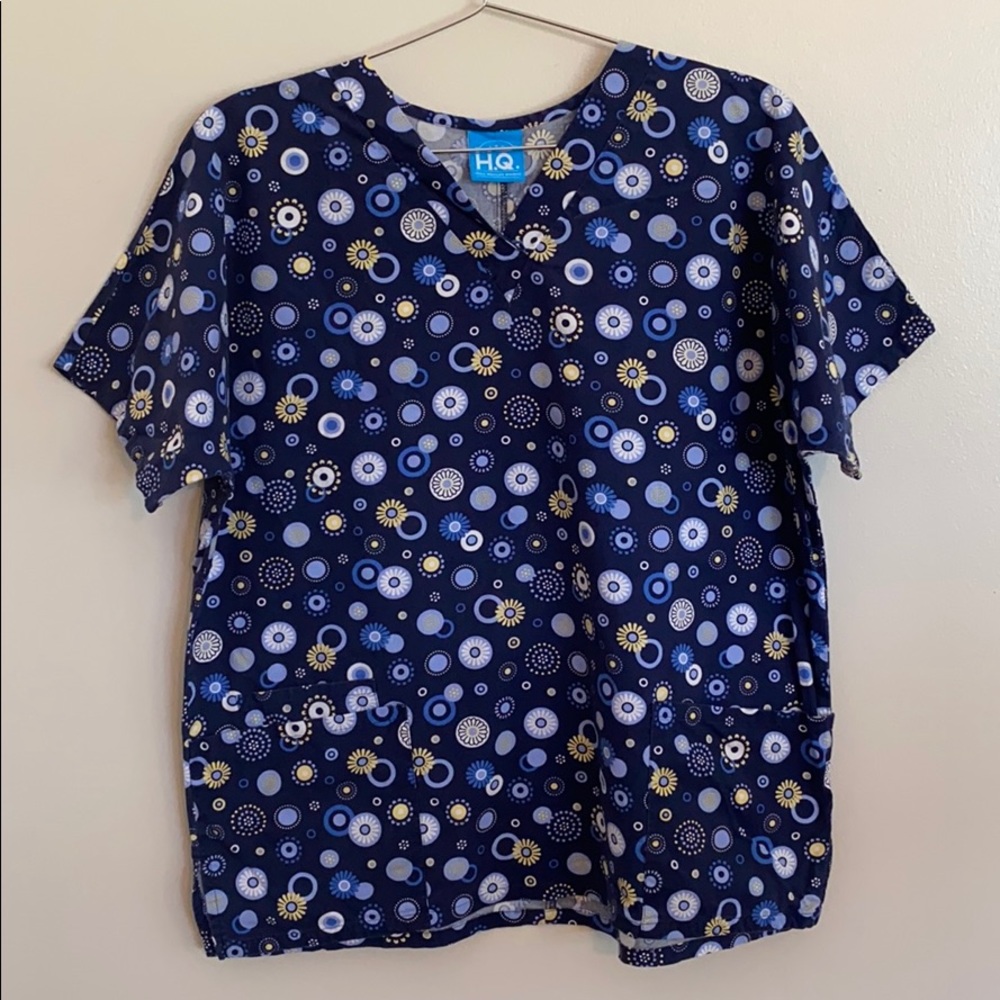 Scrub H.Q. by Cherokee Print Top